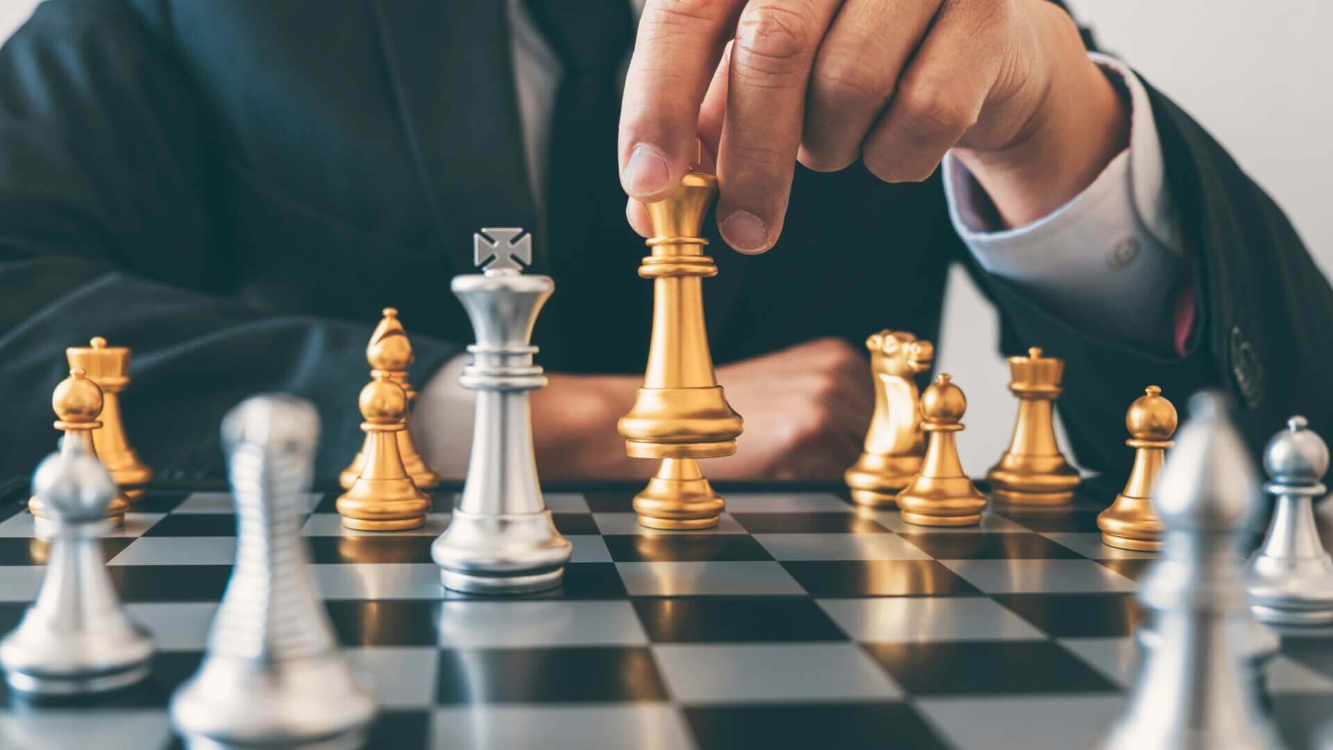 A men playing chess