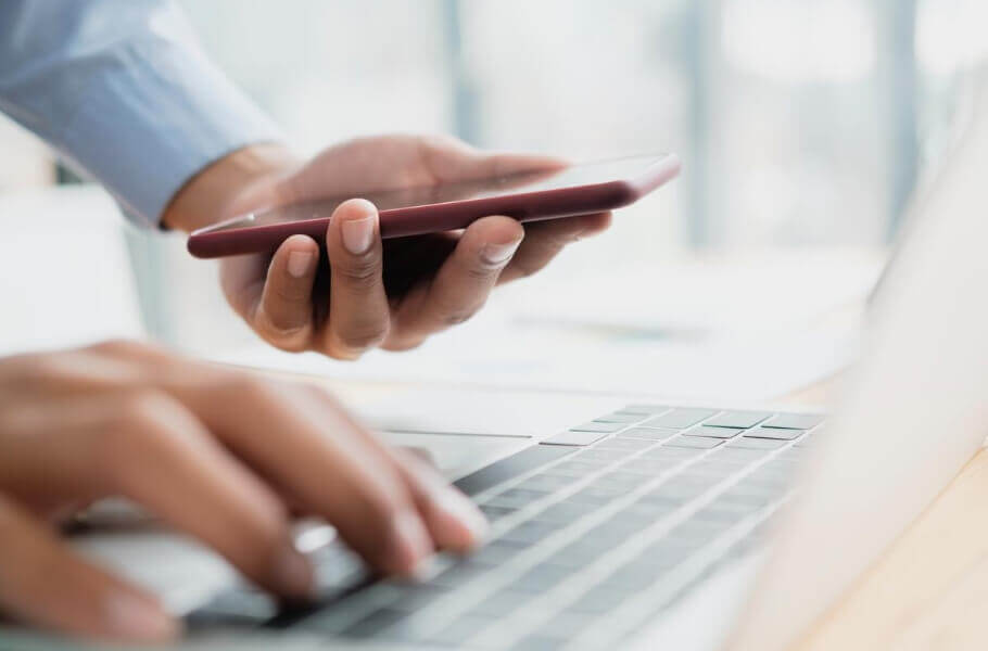 Comparing something between phone and laptop