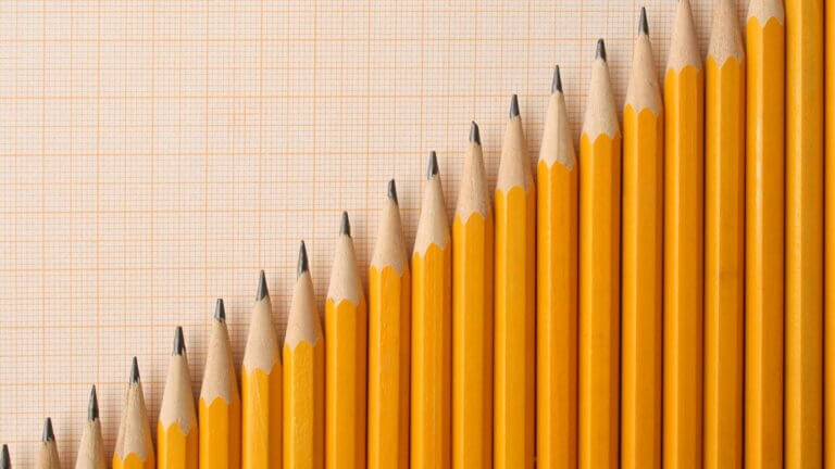 pencils scaled up