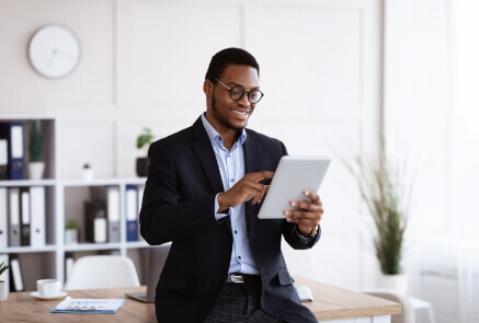 Person using tablet