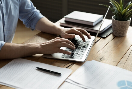 Typing w/ two hands