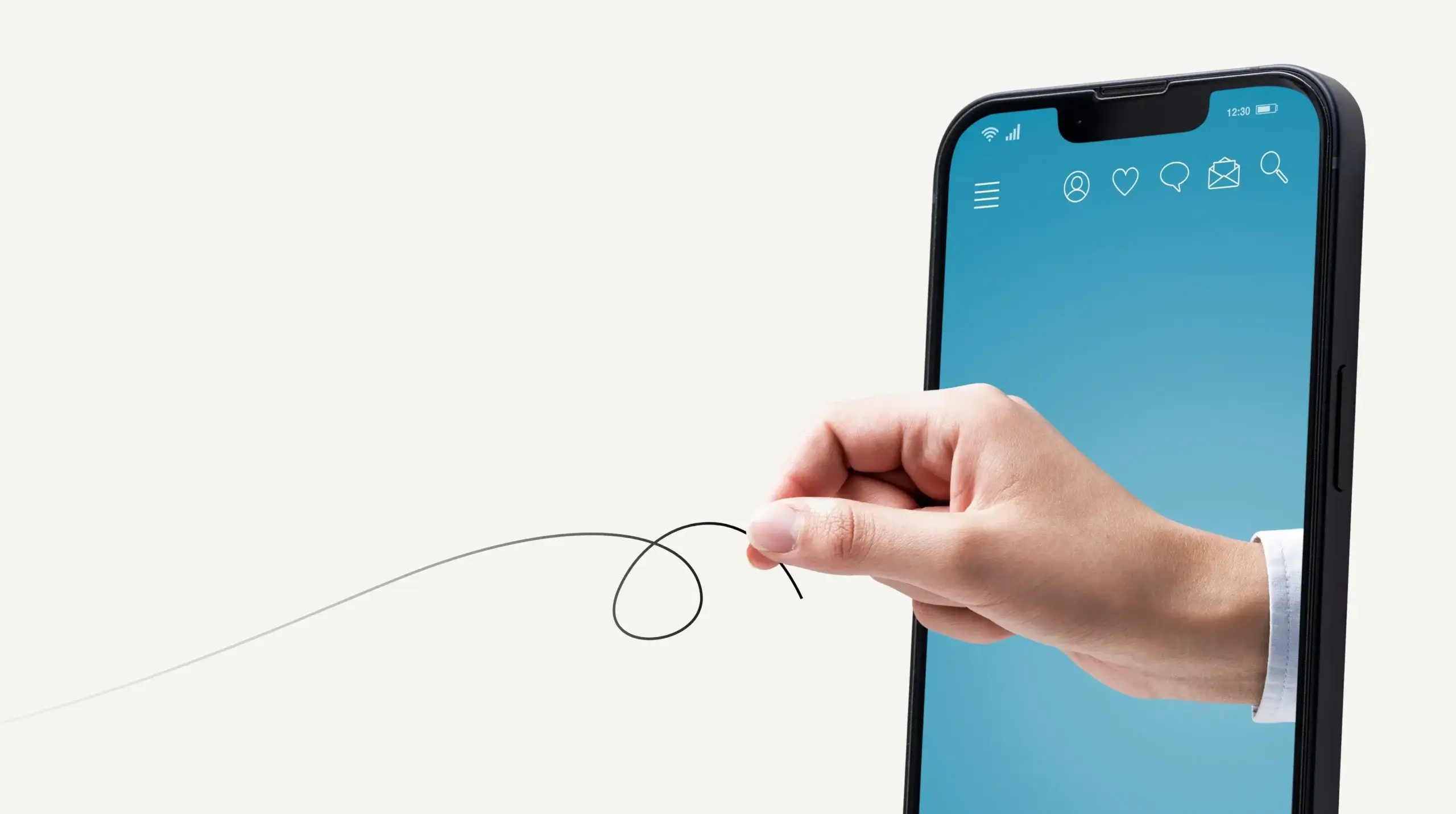 Holding a string